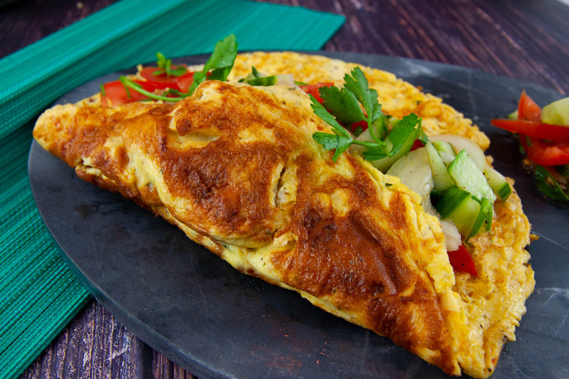 Rezept: Omelett mit türkischem Salat blumencool.de